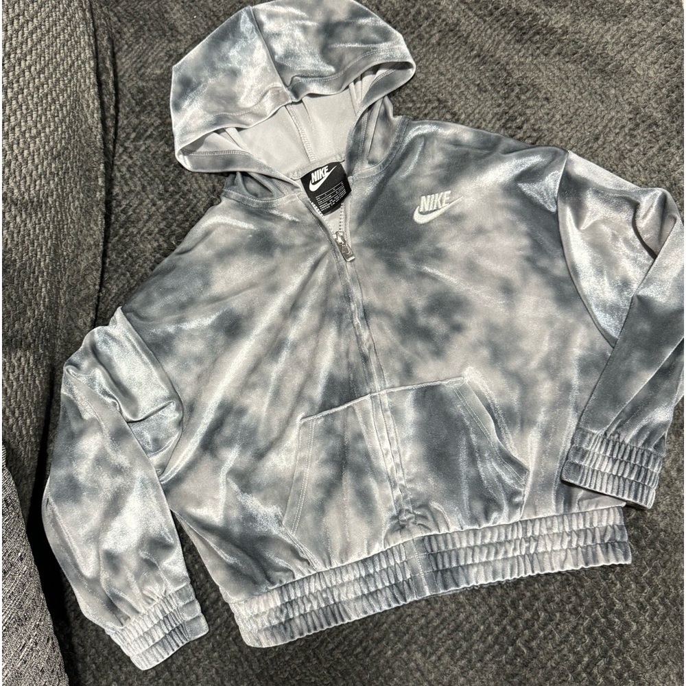 Nike 6x Girls Velour Zip Hoodie Jacket
